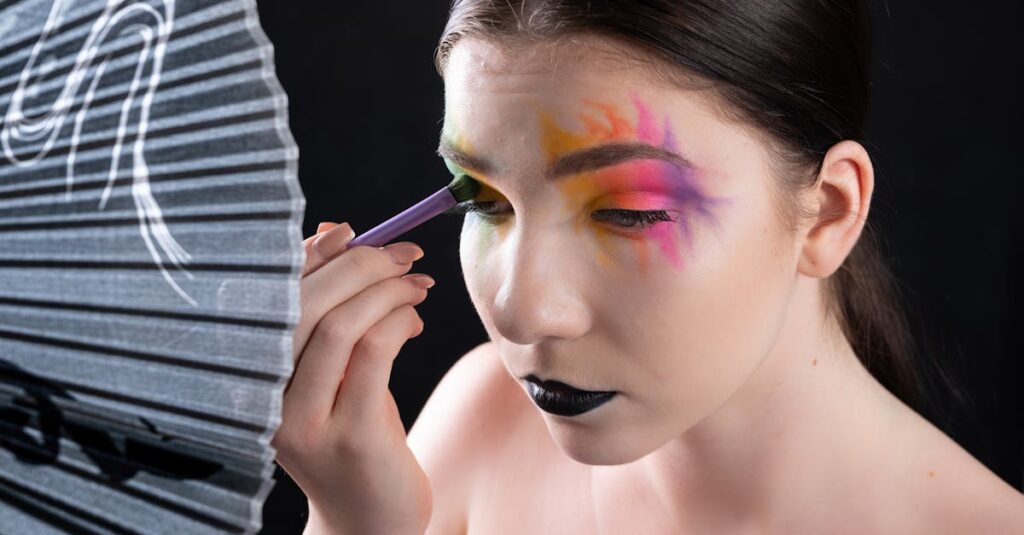 顔のたるみをリフトアップして見せるメイクのテクニック図解