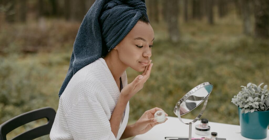 化粧水の使い方が逆効果になり乾燥肌を悪化させている女性の図解