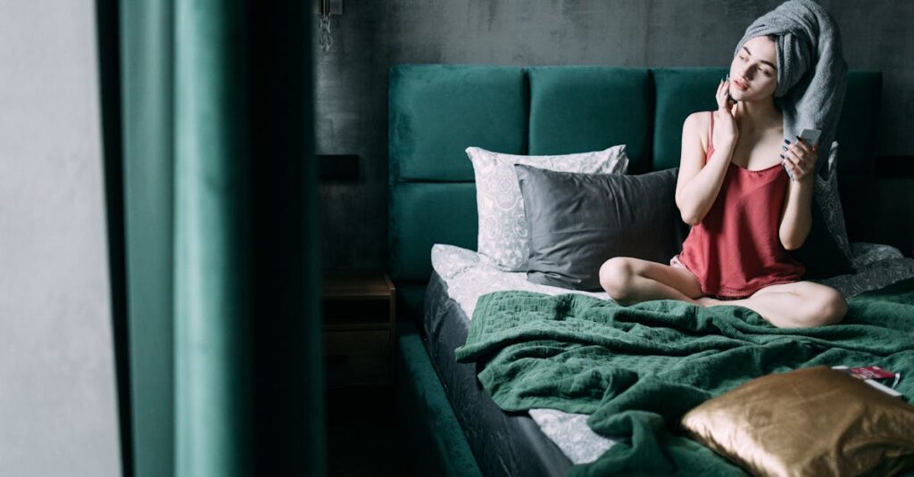 夜のスキンケアの理想的な順番とタイミングを示すチャート