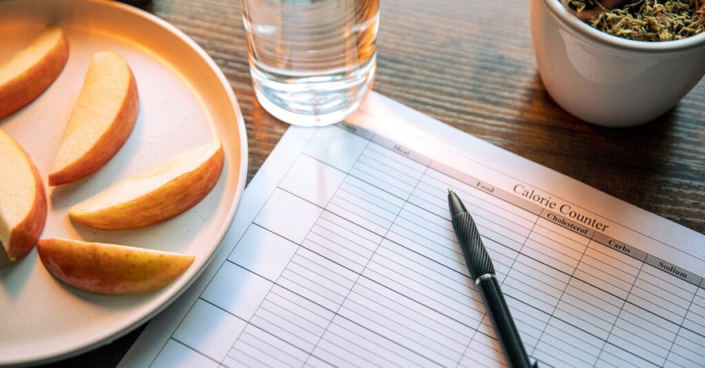 正月太りを戻すために計画的な1週間の食事プログラムを実践しているイメージ