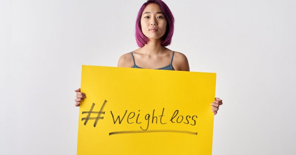 1週間の努力で正月太りを解消し、前向きに未来を想像する女性のイメージ