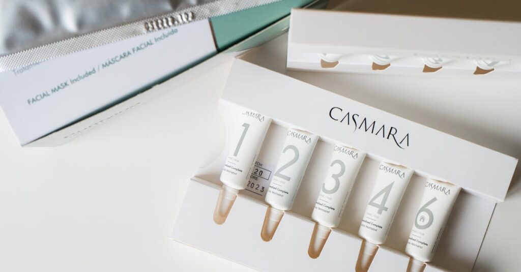 アンプルールの初回限定トライアルキットの内容が並べられた画像