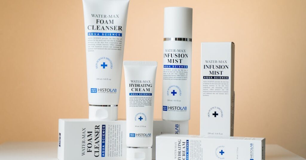 皮膚科医監修の科学的根拠あるスキンケア製品を示すビジュアル