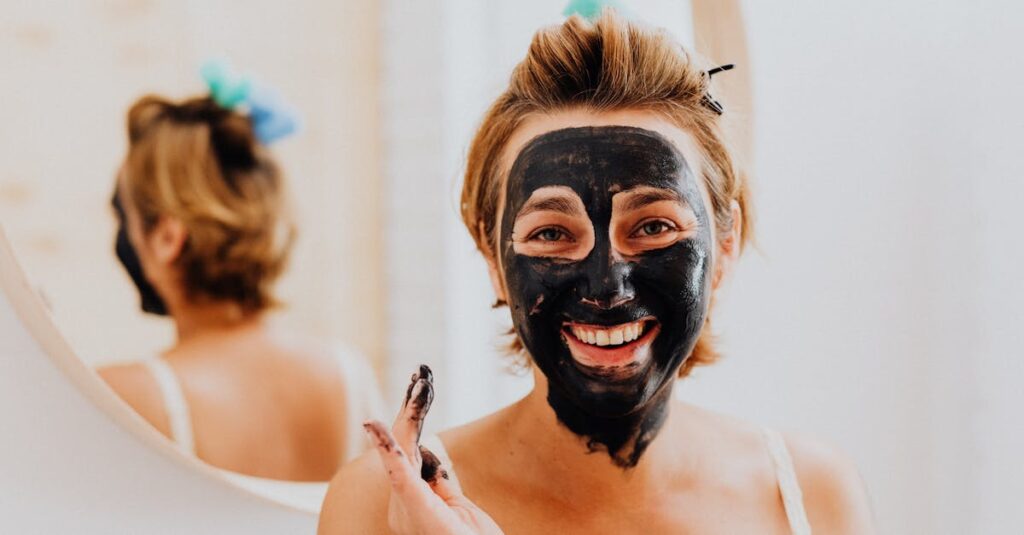 毛穴の黒ずみが改善された女性の鼻周りのアップ