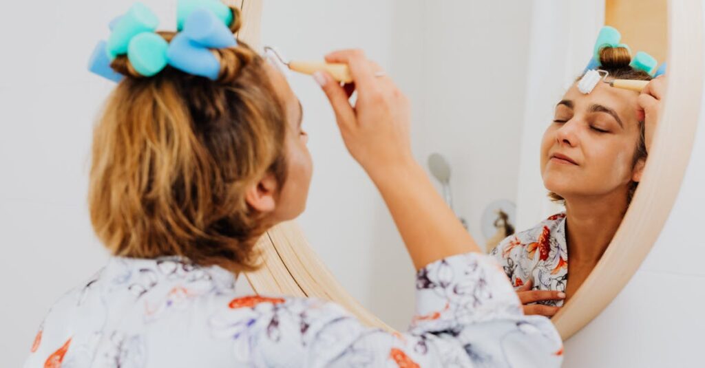 マイナチュレカラートリートメントを実際に使っている様子