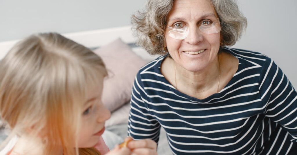 使用前の白髪や髪の状態のクローズアップ写真