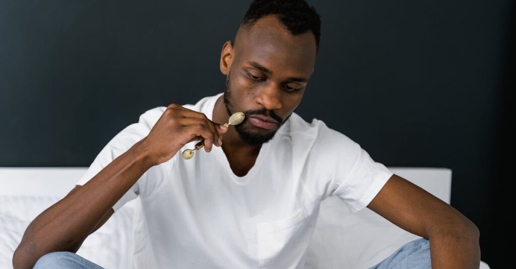 BELLUMOREのデメリットを考える男性のイメージイラスト