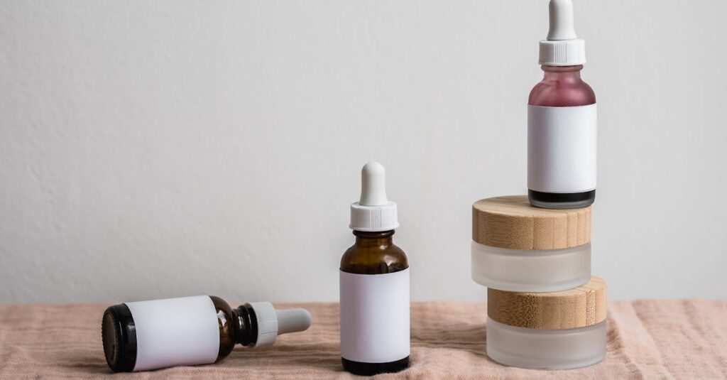 安全性の高い成分処方が記載されたスキンケア商品のラベル