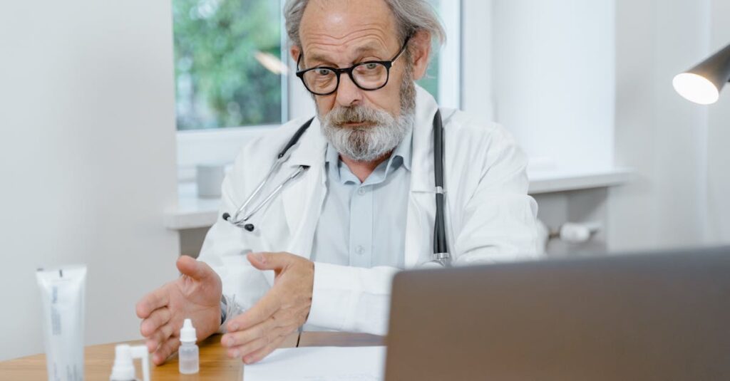 エニピルのオンライン診療で医師と相談する様子