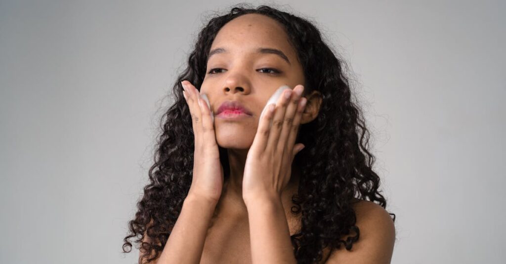 ディセンシア使用初期の肌の様子。1〜3日目の変化を示す肌アップ画像